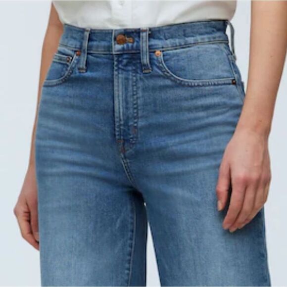Madewell High Waist The Perfect Vintage Wide Leg Jeans Size 31 Petite - Picture 4 of 16
